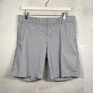 Tommy Hilfiger Shorts Womens Sz 6 Blue White Striped 9” Inseam Casual Nautical